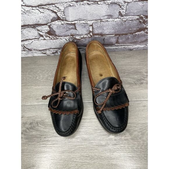 Allen Edmonds Woodstock Brown Black Leather Kiltie Loafers Dress Shoes Men 9.5D main image 13